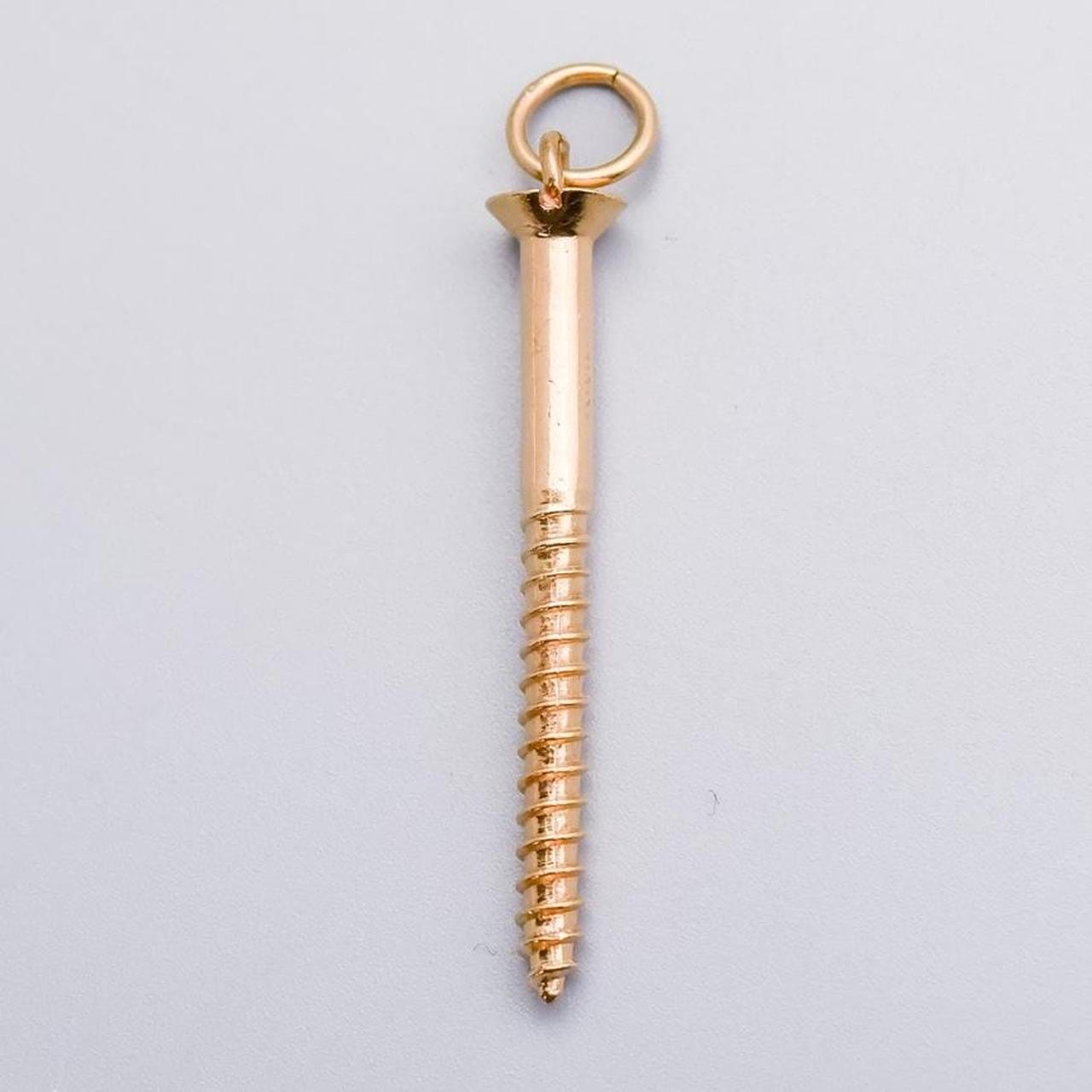 9K Gold Screw Pendant