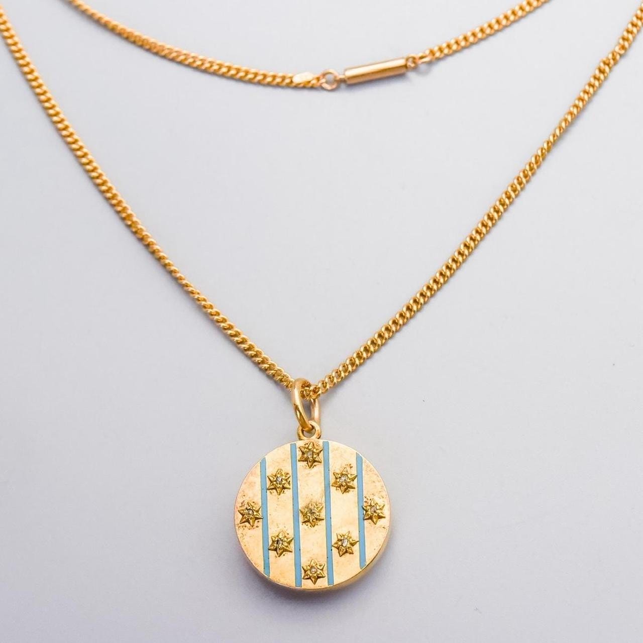 15K Gold Victorian Keepsake Pendant Necklace