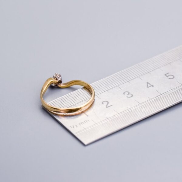 9K Gold Sapphire and Diamond Ring