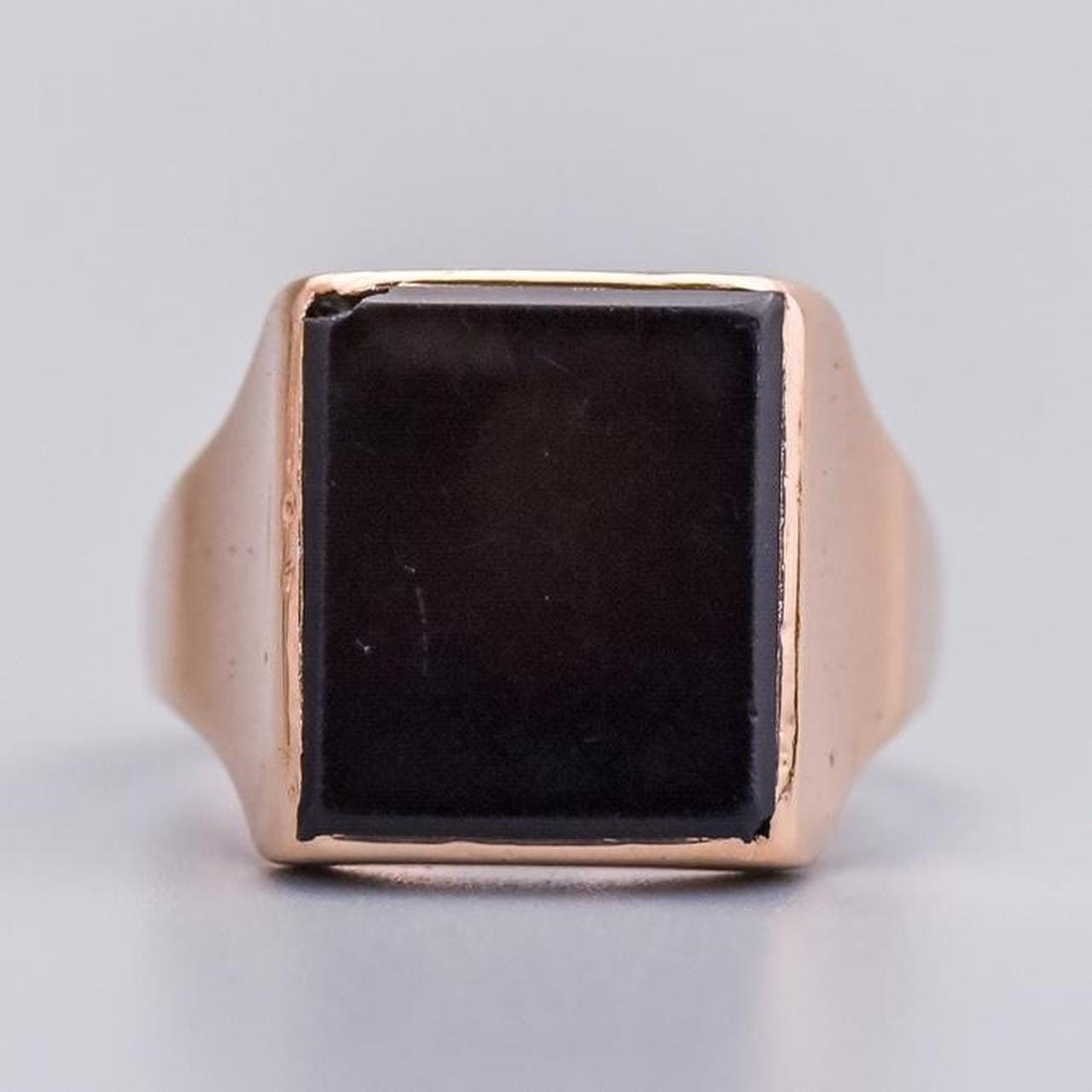 9K Gold Onyx Signet Ring