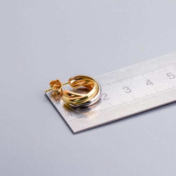 18K Gold Twisted Hoop Earrings