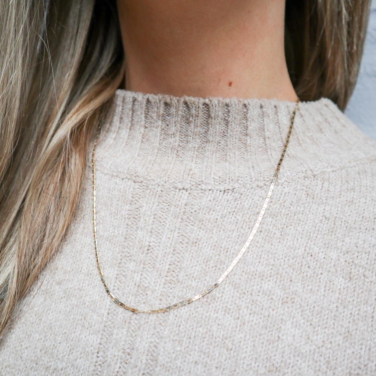 18K Gold Anchor Chain Necklace