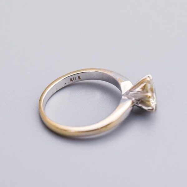18K Gold Diamond Solitaire Ring