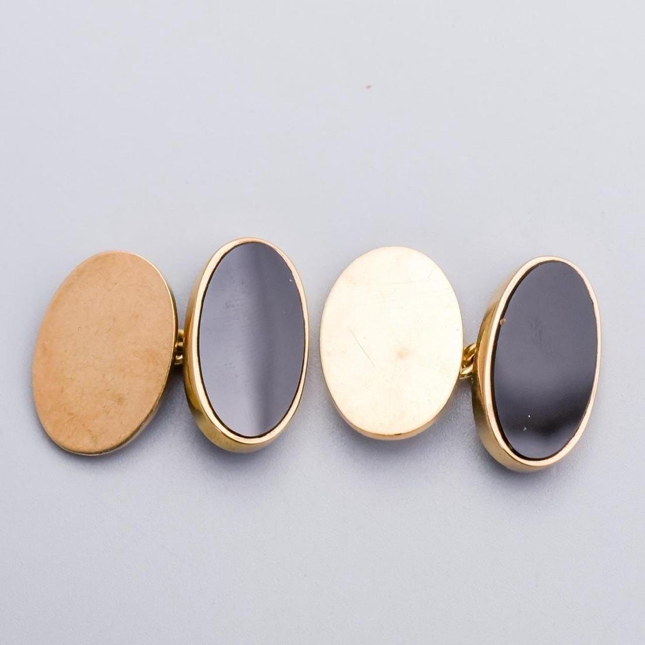 9K Gold Onyx Cufflinks