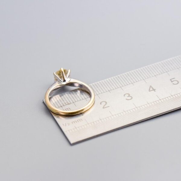 18K Gold Diamond Solitaire Ring