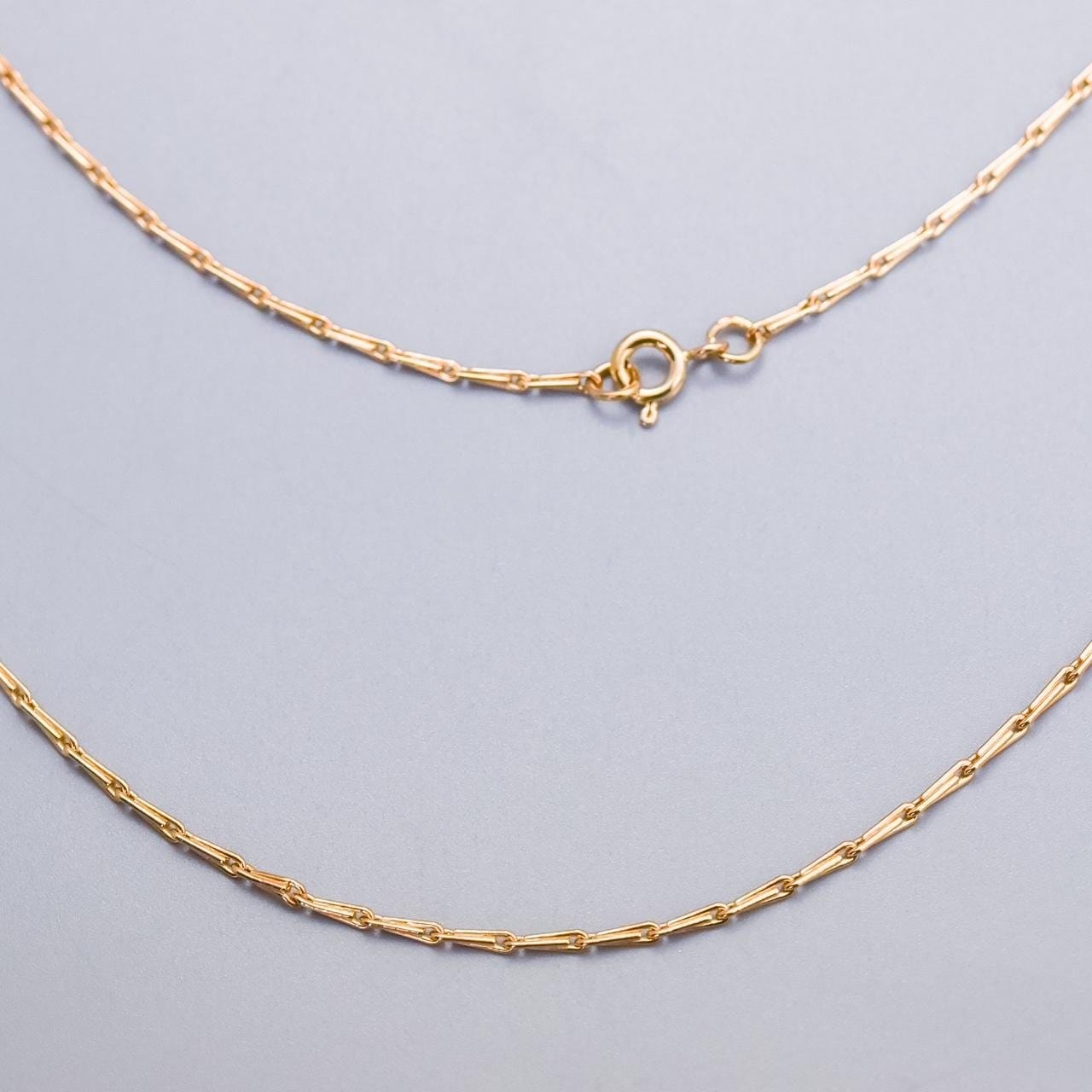9K Gold Paperclip Style Chain Necklace