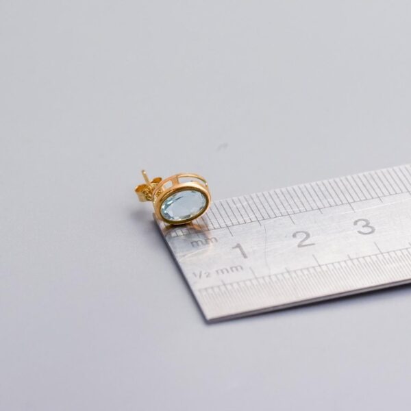 Solid 9K Gold Aquamarine Earrings