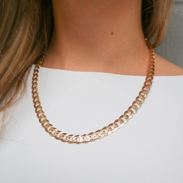 9K Gold Curb Chain Necklace