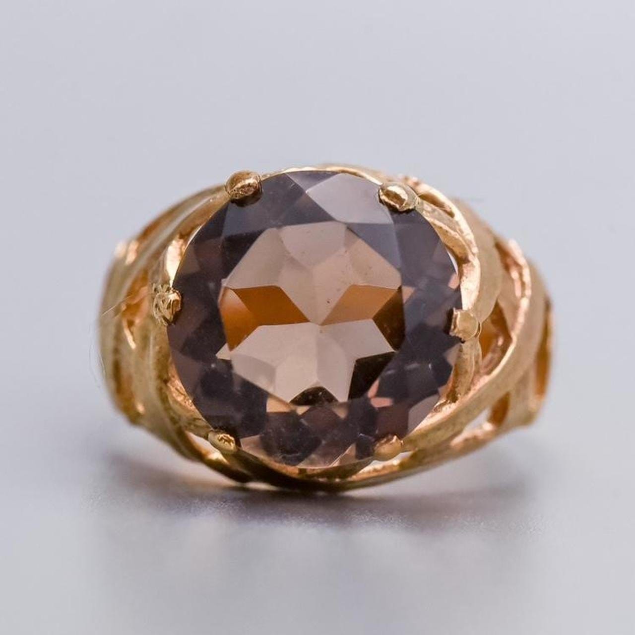 9K Gold Smoky Quartz Ring