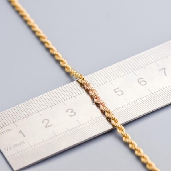 9K Gold Rope Chain Necklace