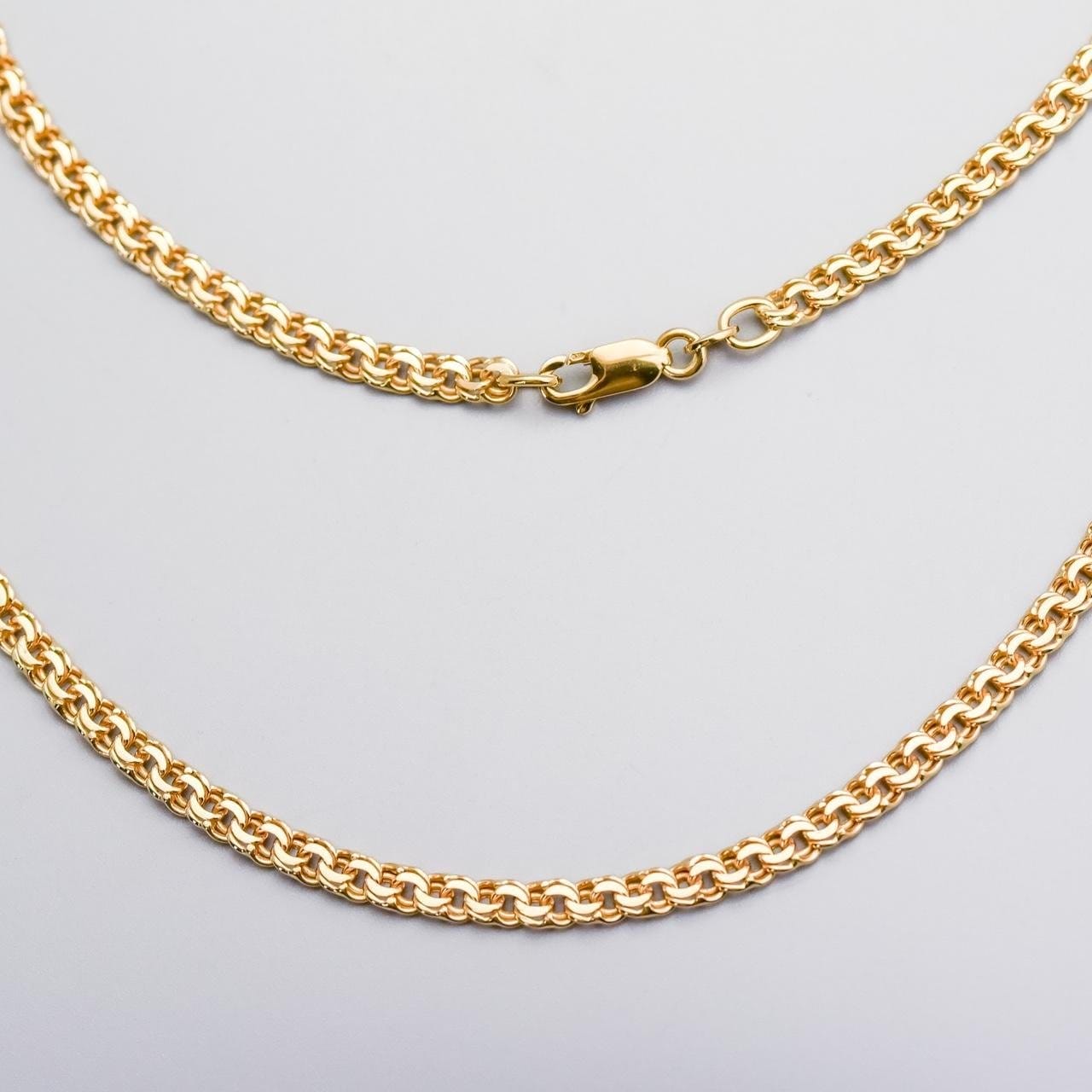 9K Gold Double Link Curb Chain Necklace