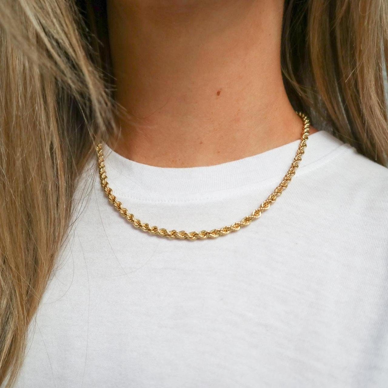 RESERVED 9K Gold Rope Chain Necklace