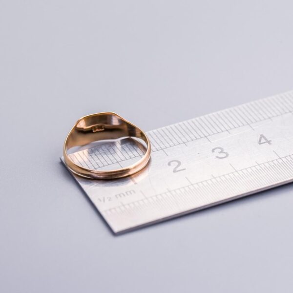 9K Gold Square Signet Ring
