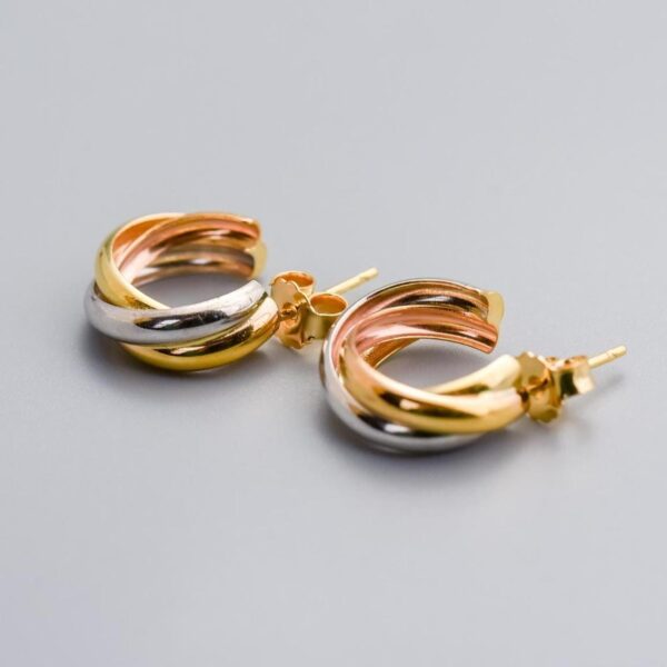 18K Gold Twisted Hoop Earrings