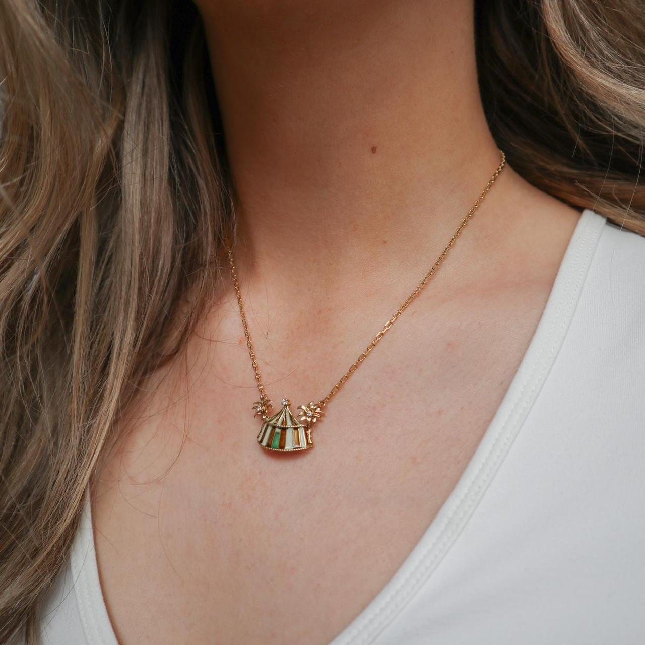 18K Gold Circus Tent Necklace