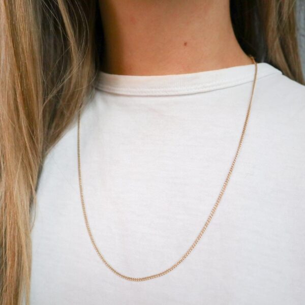 9K Gold Curb Chain Necklace