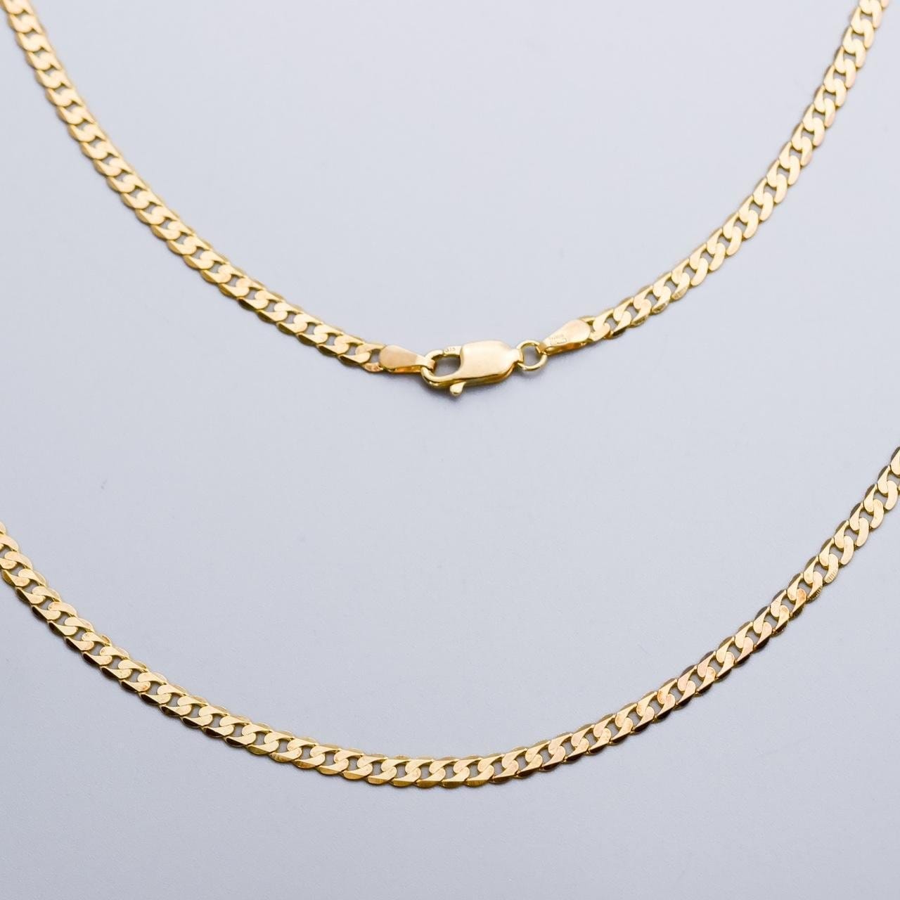 9K Gold Curb Chain Necklace