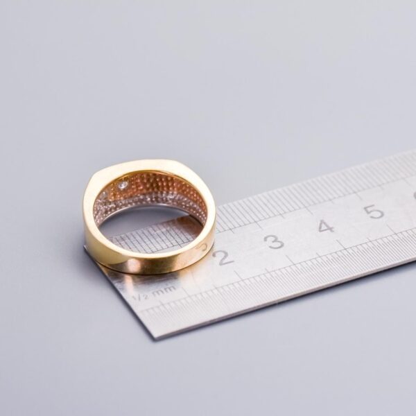 9K Gold Two Tone Diamond Ring