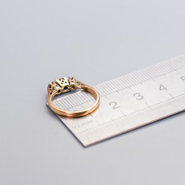 9K Gold Sapphire and Diamond Ring