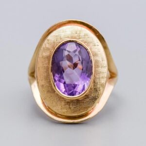 9K Gold Amethyst Ring