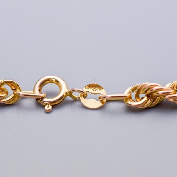 9K Gold Rope Chain Necklace