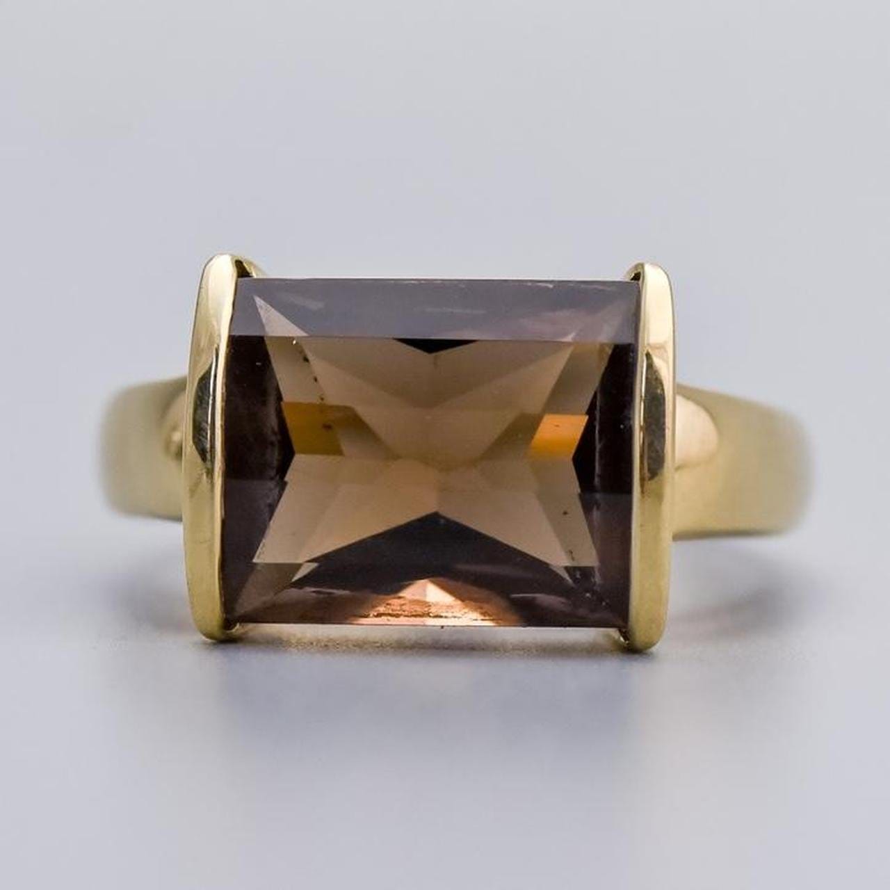 9K Gold Smoky Quartz Ring