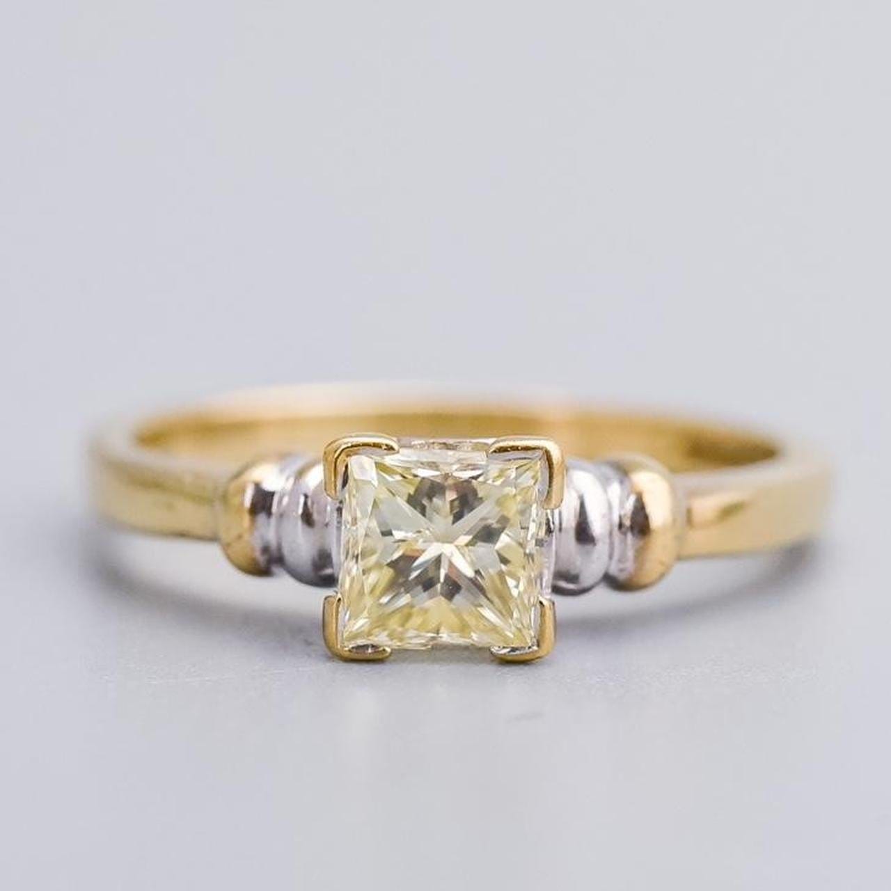9K Gold Solitaire Diamond Ring