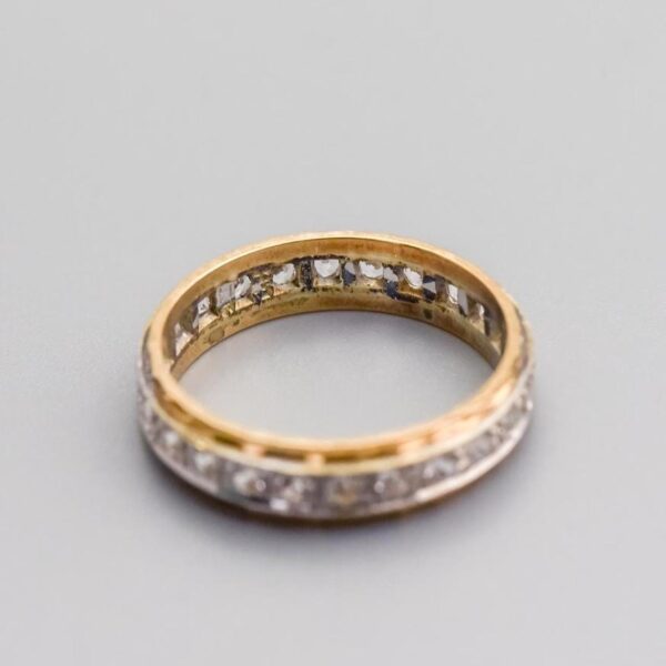 9K Gold CZ Eternity Ring