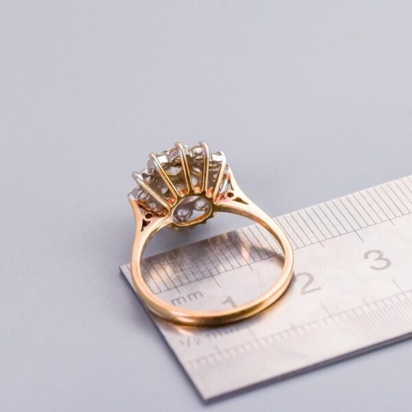 9K Gold CZ Cluster Ring