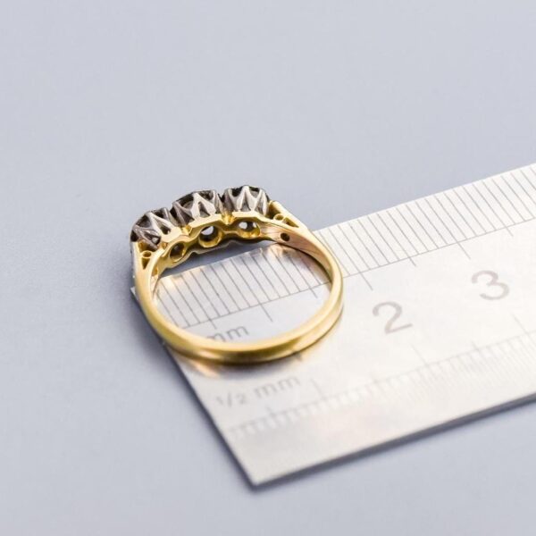 18K Gold Diamond Trilogy Ring