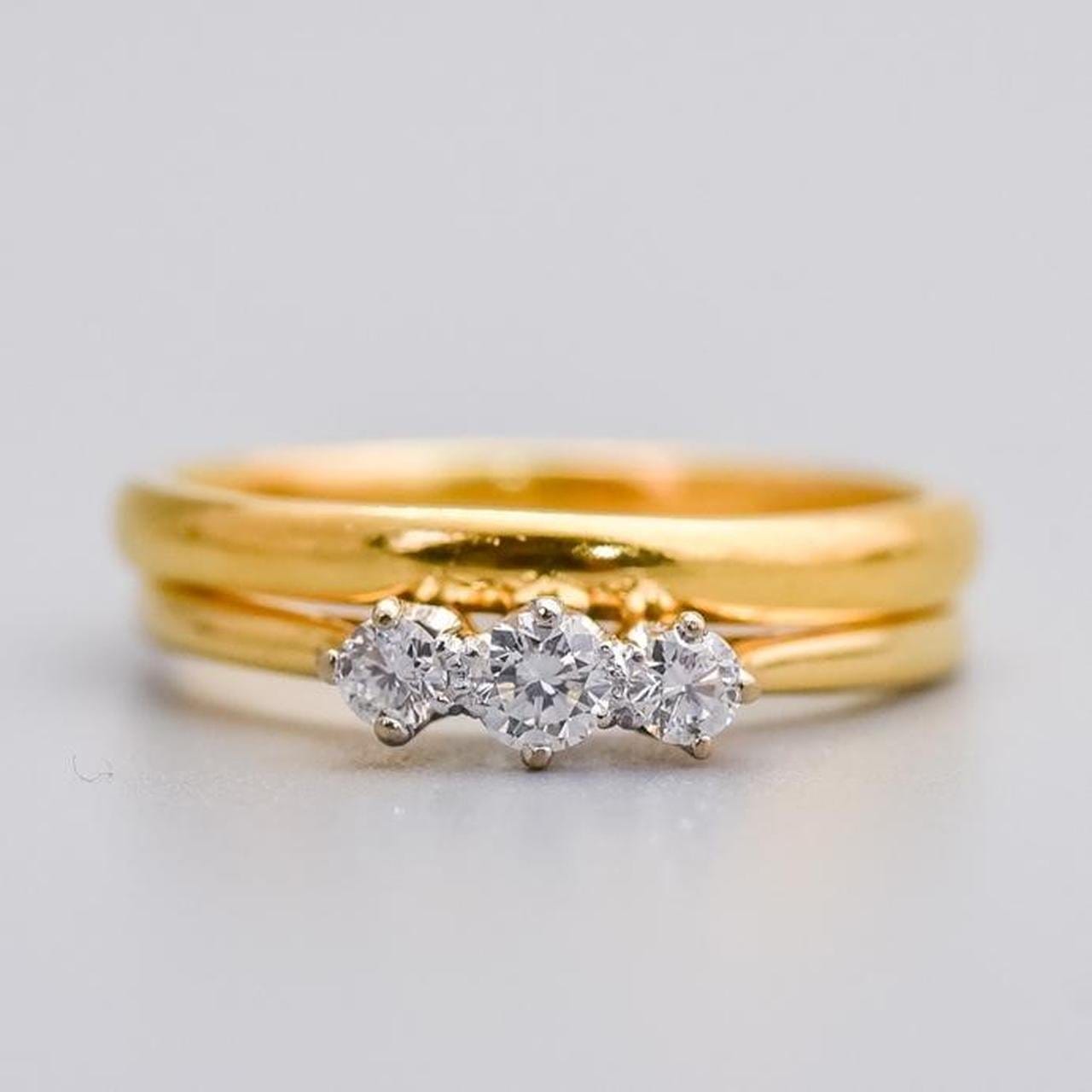 22K Gold All-in-One Wedding Band