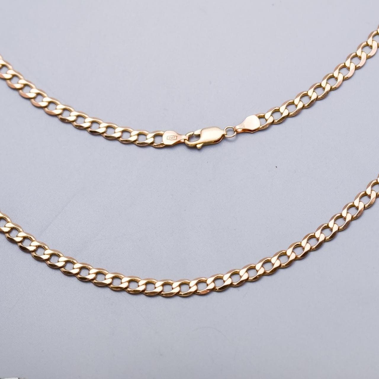 9K Gold Curb Chain Necklace