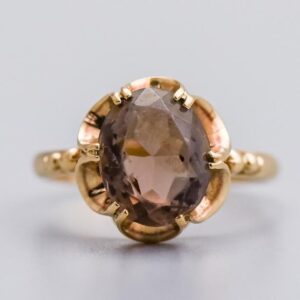 9K Gold Smoky Quartz Ring