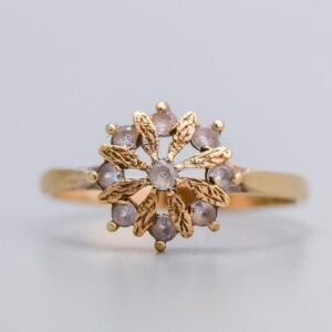 9K Gold CZ Cluster Ring