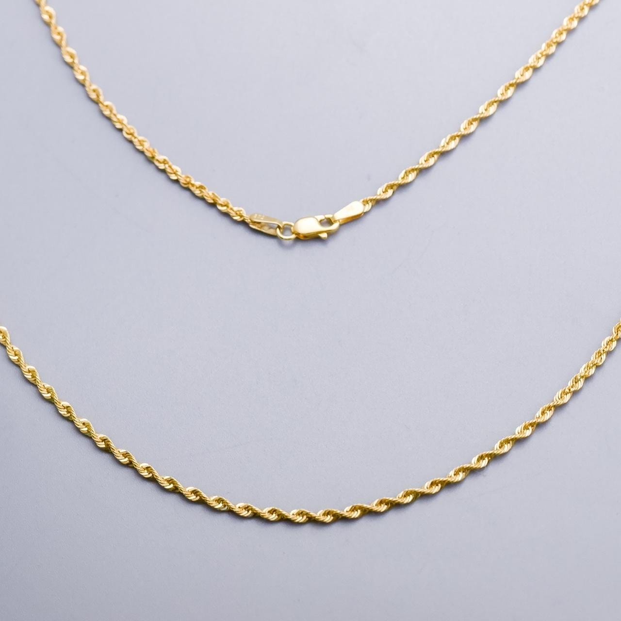 9K Gold Rope Chain Necklace