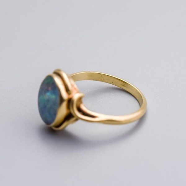 9K Gold Opal Triplet Ring