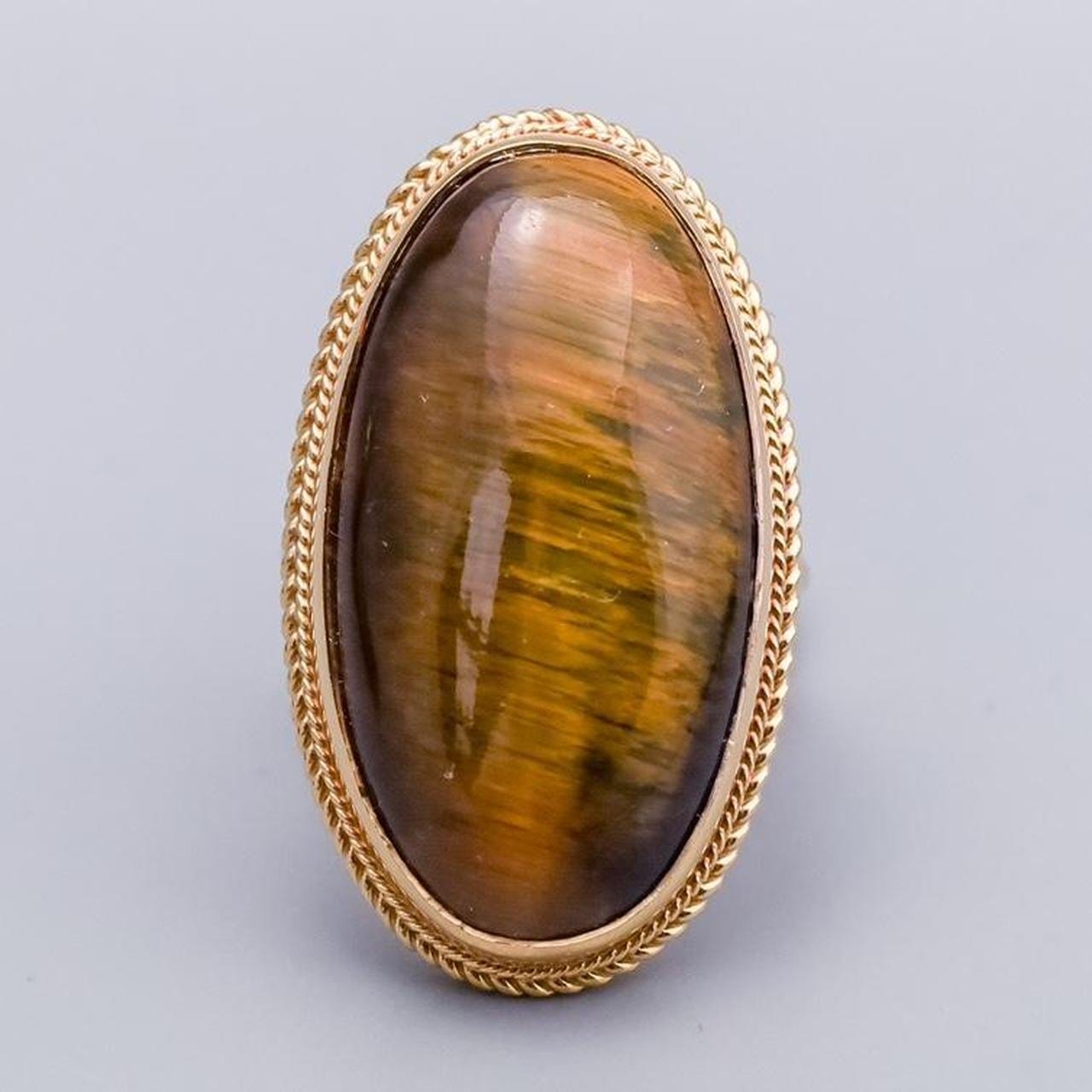 9K Gold Tigers Eye Ring