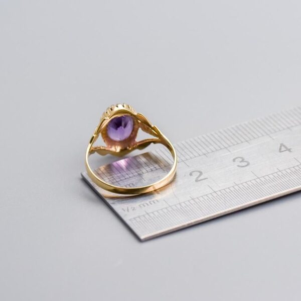 9K Gold Amethyst Ring