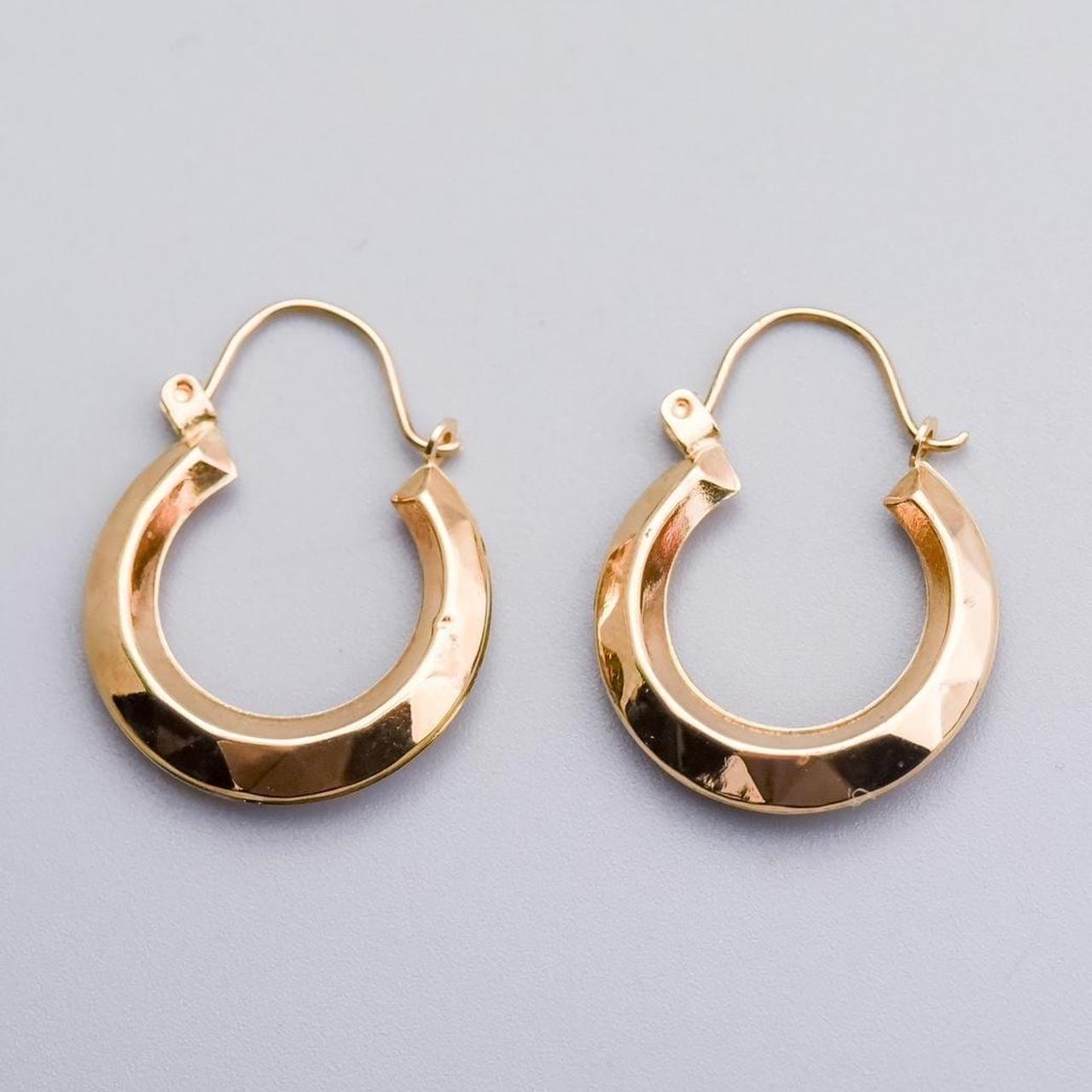 9K Gold Hoop Earrings