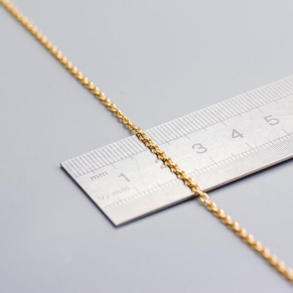 Solid 15K Gold Antique Cable Chain Necklace