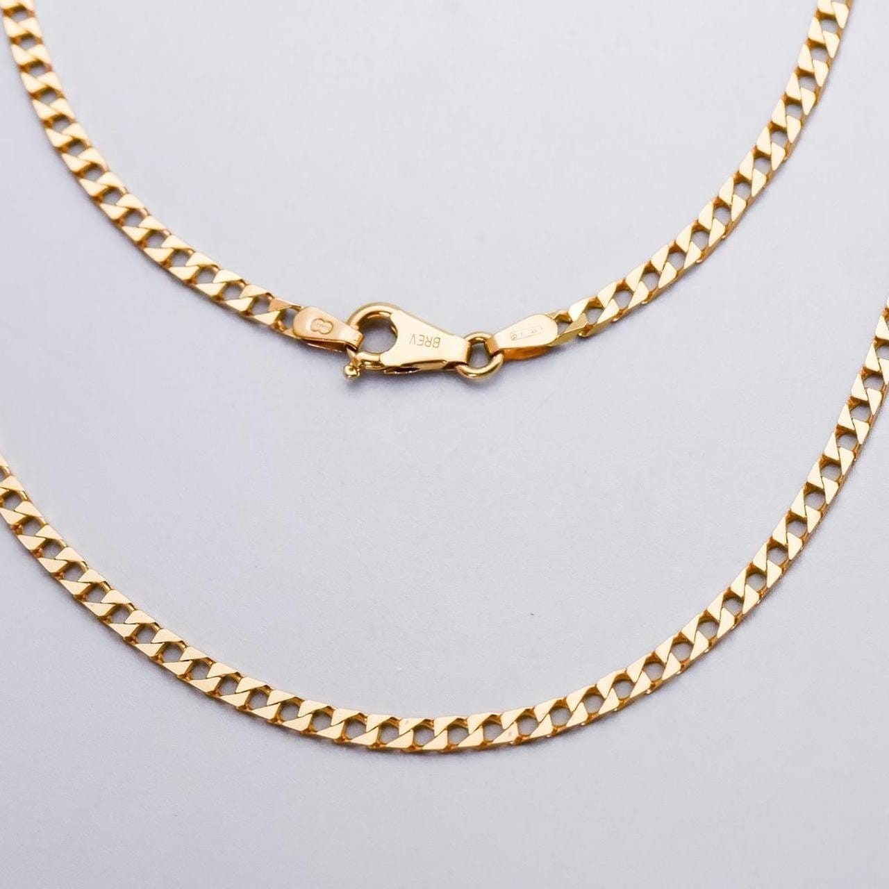 9K Gold Square Curb Chain
