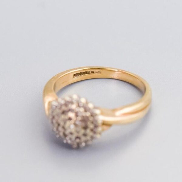 9K Gold Diamond Cluster Ring
