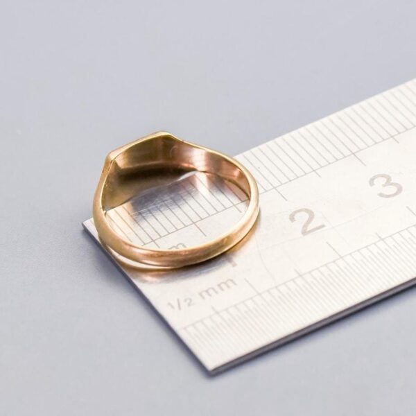 9K Gold Square Signet Ring