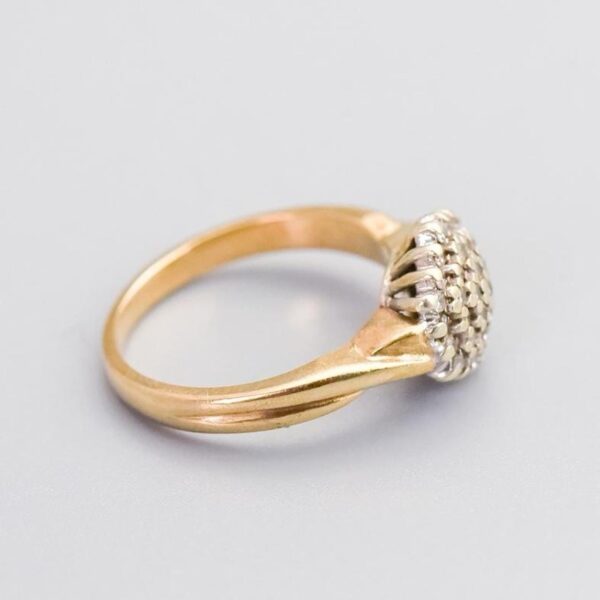 9K Gold Diamond Cluster Ring