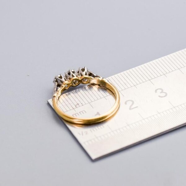 18K Gold Diamond Trilogy Ring