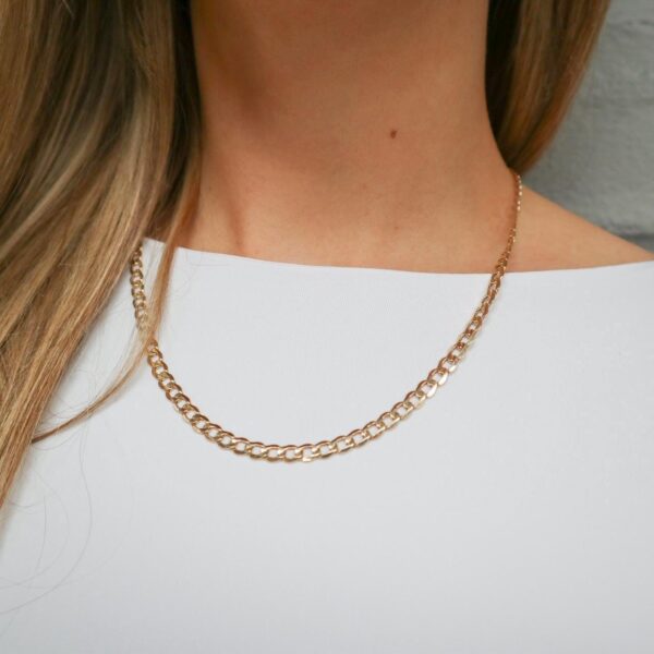 9K Gold Curb Chain Necklace