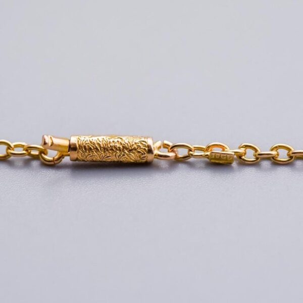 Solid 15K Gold Antique Cable Chain Necklace