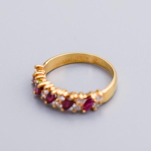 18K Gold Ruby and Diamond Ring