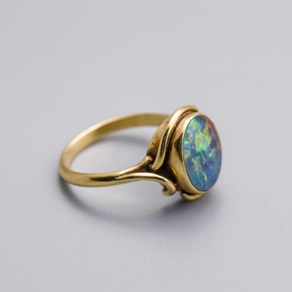 9K Gold Opal Triplet Ring