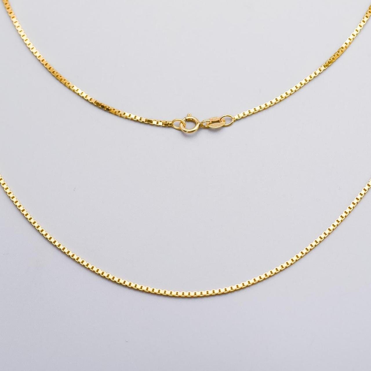 9K Gold Box Chain Necklace